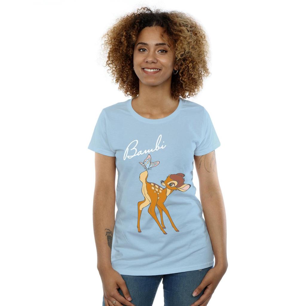 Disney Womens/Ladies Bambi Butterfly Tail Cotton T-Shirt