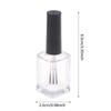15ml Empty Glass Nail Gel Bottle Refillable Nail Polish Container with Brush for DIY Blending & Storage