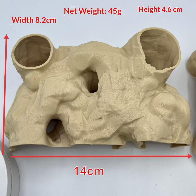 1Pcs 3D Print Natural Curve Under Gravel Tunnel Cave Aquarium Decor Fish Tank Underground Cave For Fish Reptile Shelter