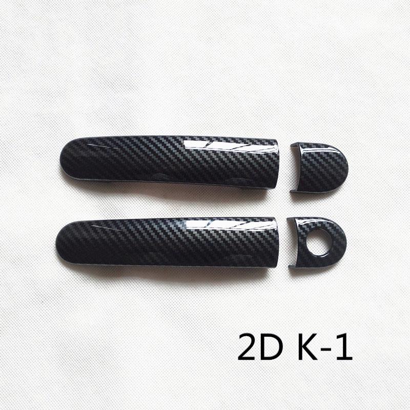 Door Handle Plastic Imitation Carbon Fiber Cover Trim Fit for Volkswagen VW Polo Mk4 Mk5 6R Car Accessories Styling Stickers