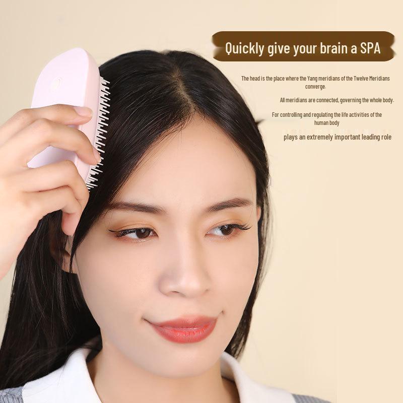 Electric Head Massager: Portable Hair & Scalp Meridian Massage Comb
