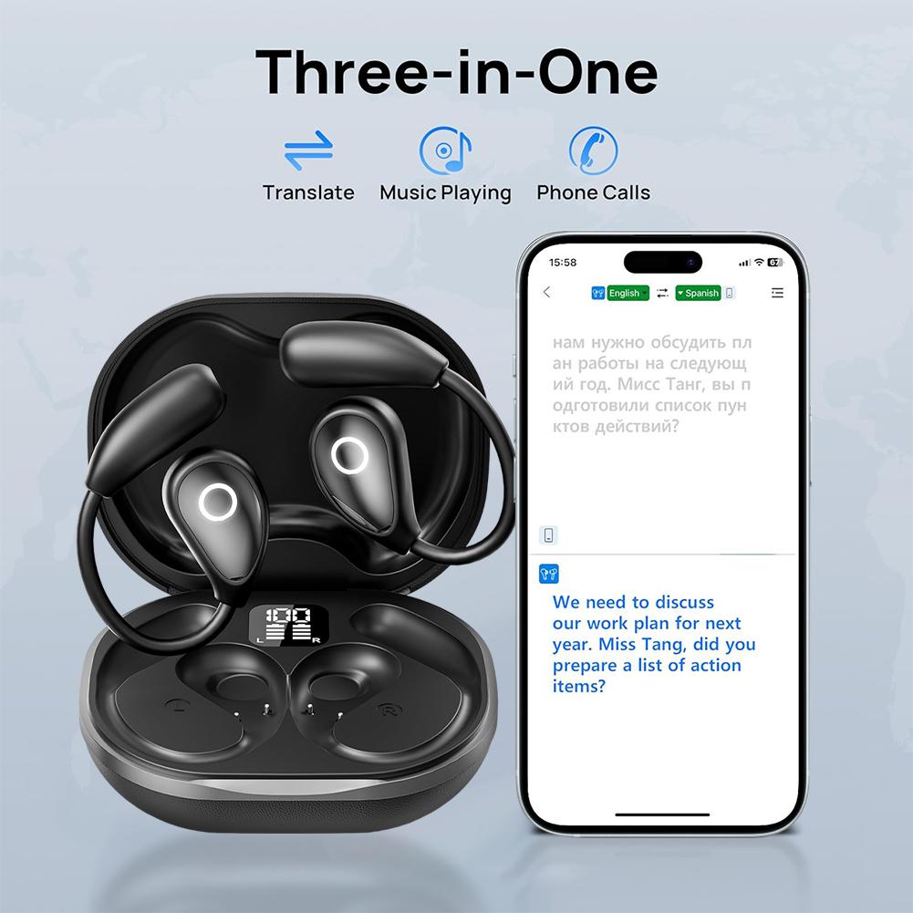 M95 Intelligent Translation Earbuds 144 Languages Real-time Translators Headphones Smart Voice AI Translator For Travel Business