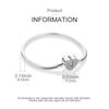 Original Bracelets 925 Silver Snowflake Heart Safety Chain Charms Bead Bracelet For Birthday Wedding Jewelry DIY Making