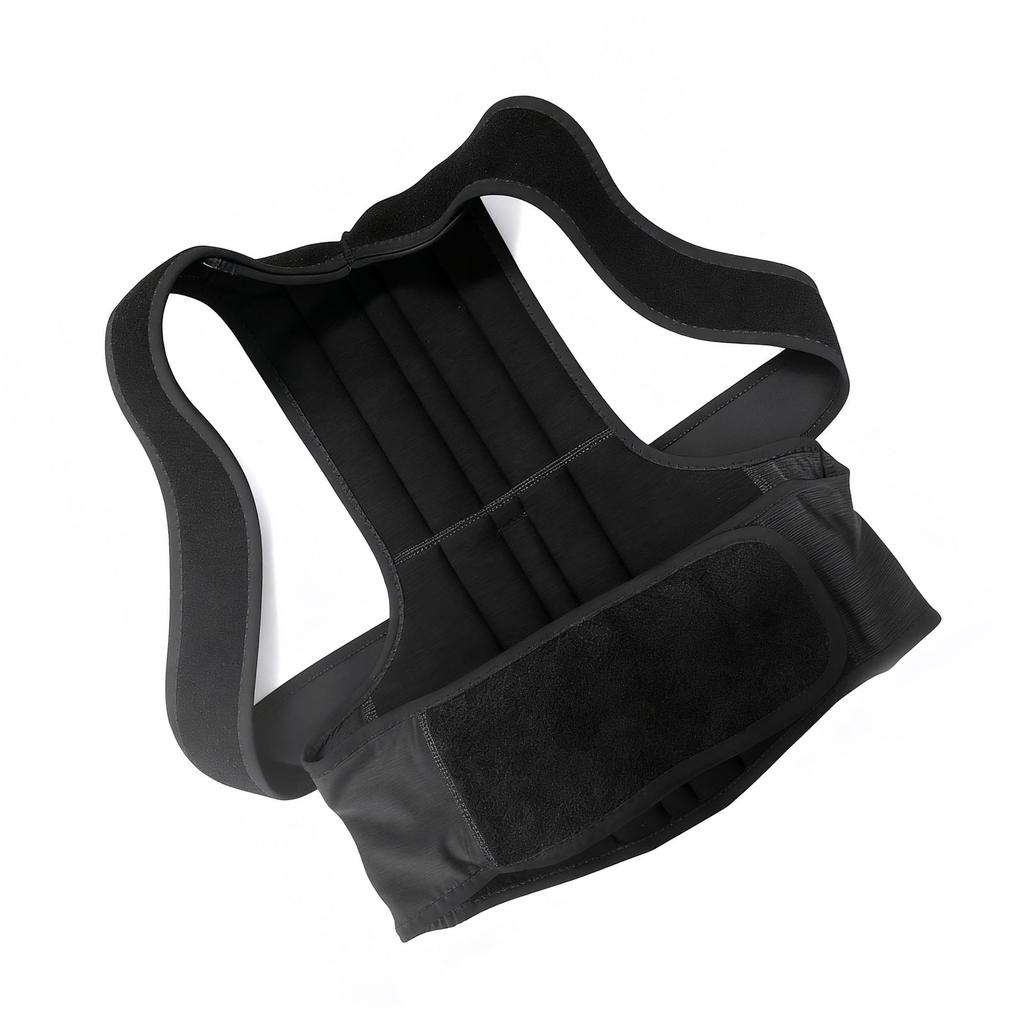 Upper Back Support Brace Full Back Support Prevent Hunchback Brthable Brace Black M