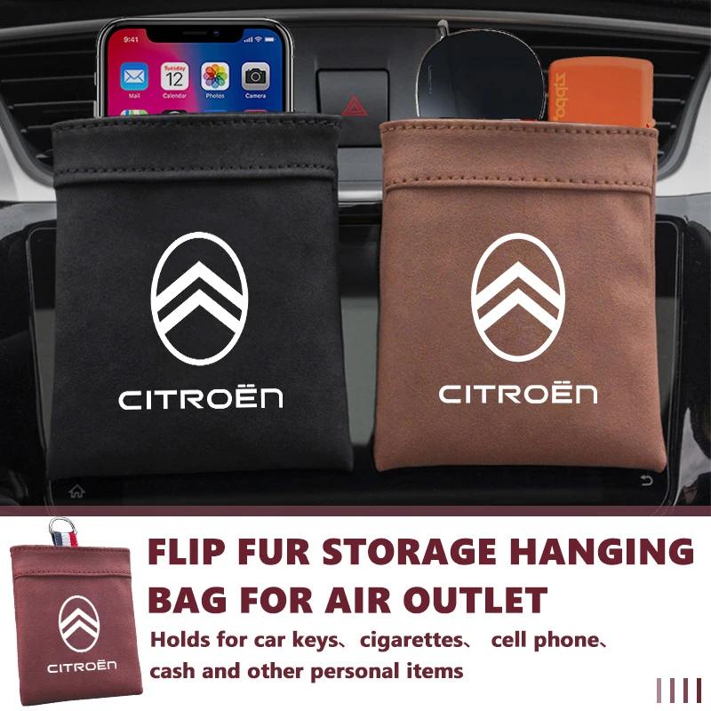 Car Outlet Vent Tidy Box Coin Bag Storage Pocket Hanging Organizer For Citroen C4 C3 C5 C1 C2 C6 VTS C4L DS3 DS4 DS5 Grand aia256