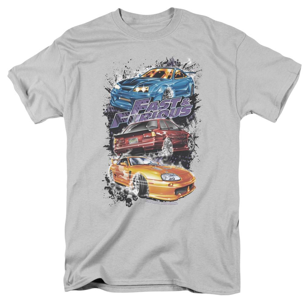 

Fast And The Furious Smokin Street Cars Licensed Adult T-Shirt S