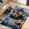 Custom Name 007 James Bond Printed Carpet Rug For Office Chair Living Room Bedroom Kitchen Room Decor Gifts