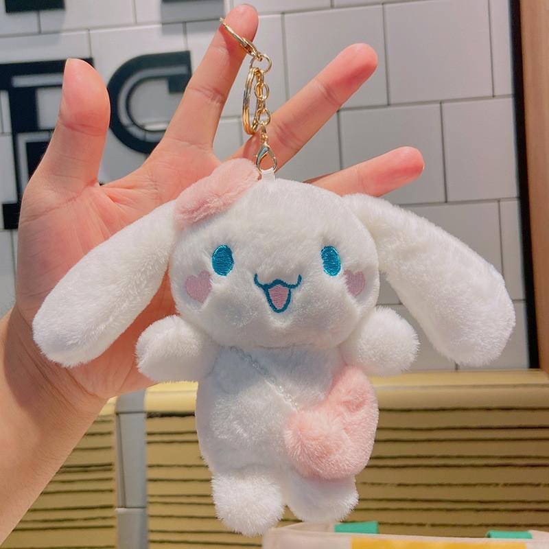 Adorable Plush Cinnamoroll Keychain Cute Cartoon Bag Pendant Couple Gift