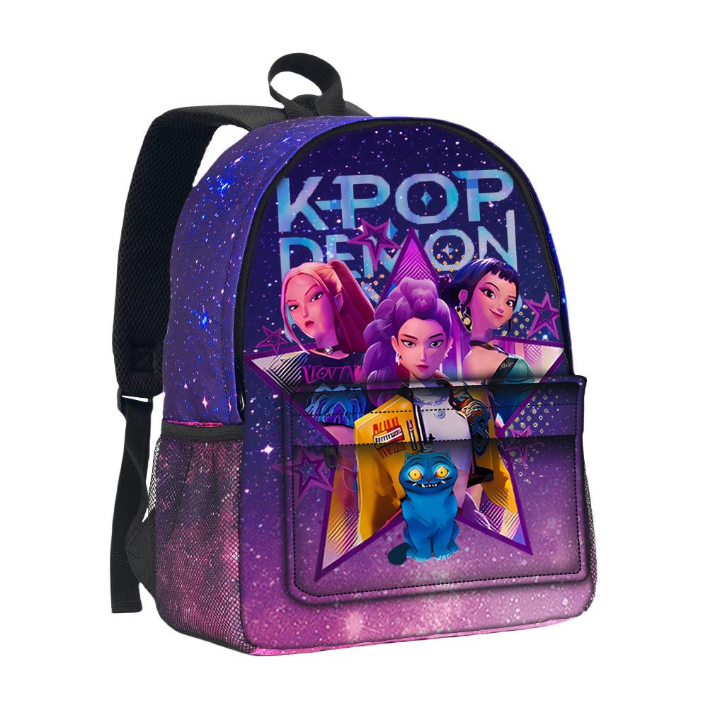 Huntrix Kpop 3D Stereoscopic Starry Sky Bag, Witch Hunting Team, High Capacity Starry Sky Bag for Primary and Secondary School Students CLE