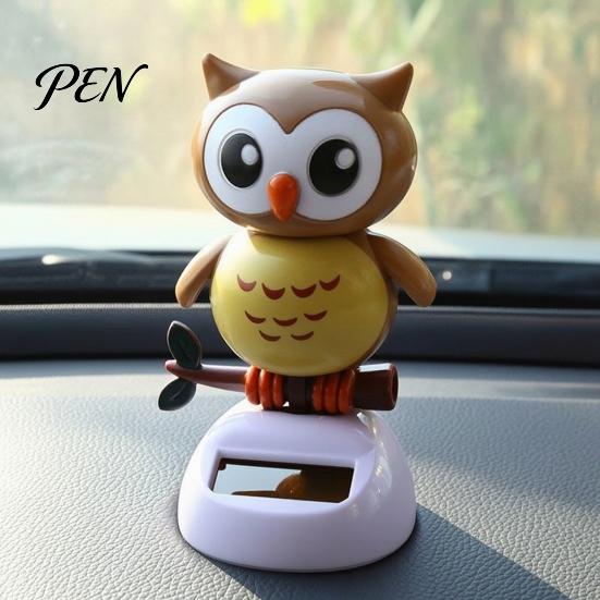 Stable Base Car Ornament Funny Solar Dancing Duck Toys, Creative Fun Swinging Colorful Owl Decorations Desktop Ornaments Interior Fatigue Relief