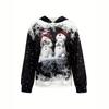 Creative Christmas Snowman 3D Printed Pocket Hoodie Autumn Winter Warm Comfortable Loose Soft Women's Sports Versatile Hoodies