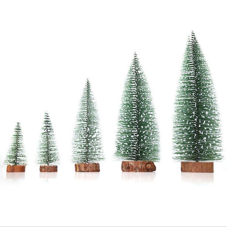 Mini Pine Needle Christmas Tree Decor for Tabletop or Window Display