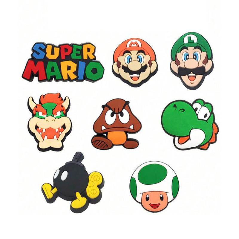 Cartoon Super Mario Bros Shoe Charms Anime Cute Mario Luigi Diy Accessories For Sandals Bags Decoration Gifts