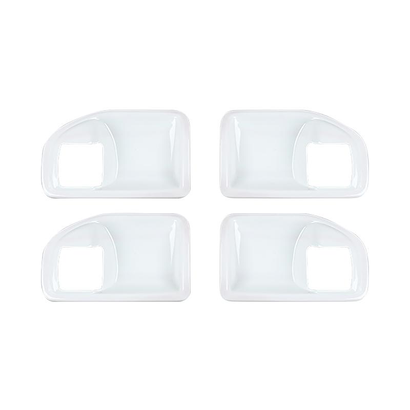 TESIN 4 Door Interior Door Handle Bowl Decoration Cover Trim Stickers for Jeep Wrangler JK 2011-2017 ABS Car Accessories