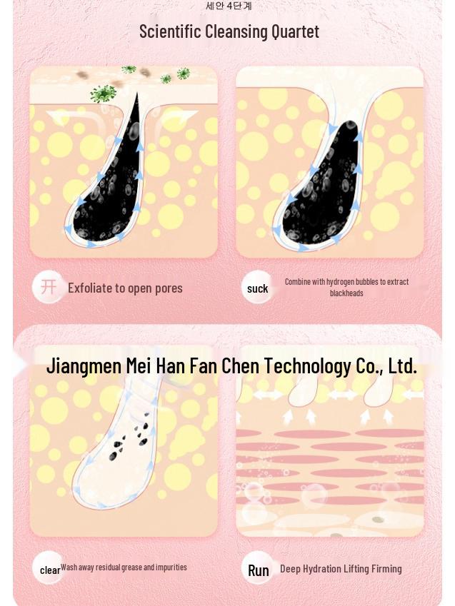 Cross-border Blackhead Remover: Exclusive Bubble Pore Cleaner & Suction Tool with Replacement Head.