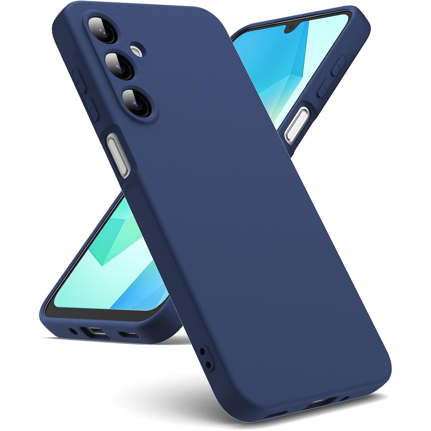 

Роскошный жидкий силиконовый чехол для Samsung Galaxy A56 A36 A26 A16 A06 A05 A05S A15 A25 A35 A55 A04 A04E A04S A14 A24 A34 A54 Мягкий резиновый чехол Чехол-бампер Samsung Galaxy A05S синий