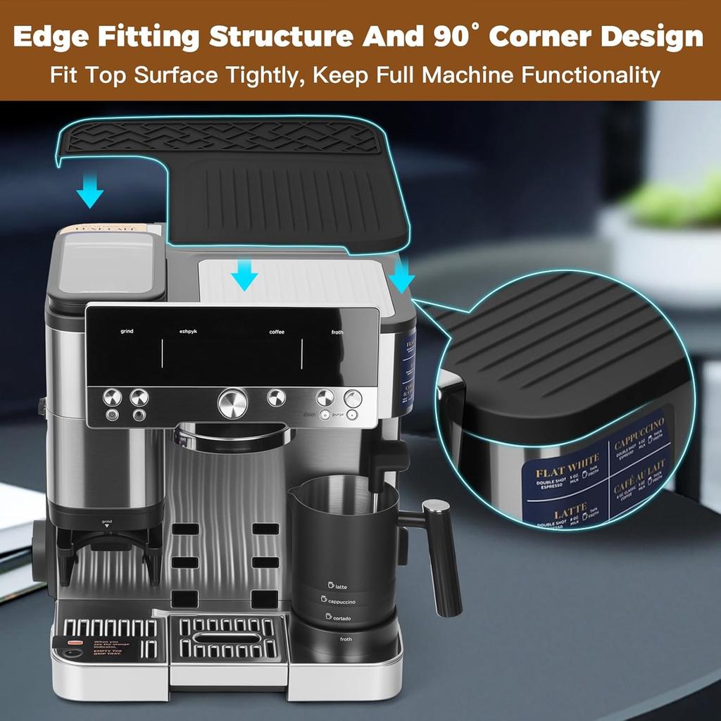 Top Mat for Ninja Luxe Cafe Espresso Machine ES601 – Protect Top Surface Food Grade Silicone Tamping Mat for Ninja luxe Cafe Accessories –