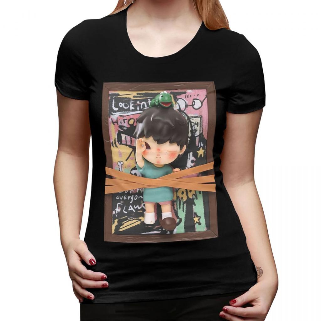Hirono Seeing TShirt for Women Round Neck Streetwear T Shirts Womens Tees Short Summer Clothes Tops