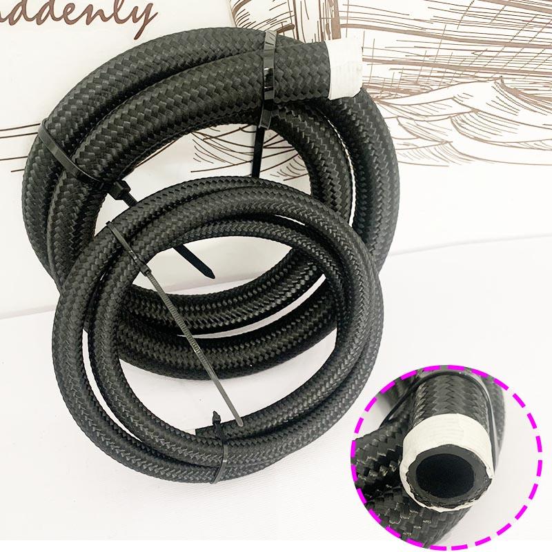 HQ Length1M 3M 5M Fuel Hose Oil Gas Line AN4 AN6 AN8 AN10 AN12 10FT Cooler Hose Line Nylon Stainless Steel Braided Pipe