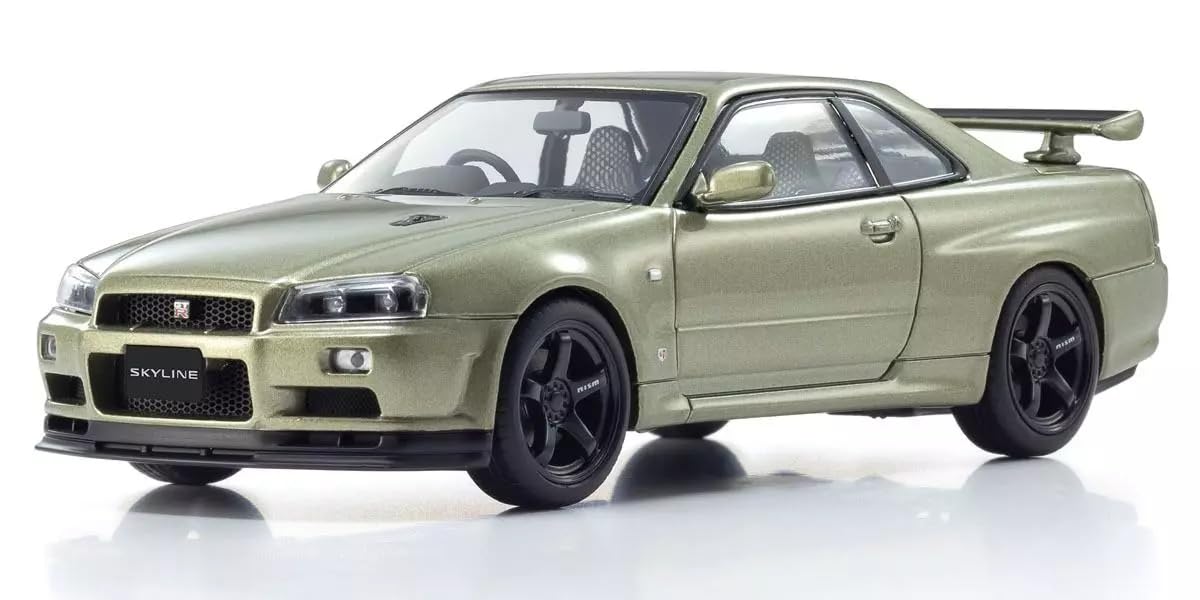 

Kyosho Original 1/43 Nissan Skyline R34 GT-R V-Spec II Nur (Millennium Jade) Finished Product KS03936MJ