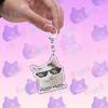Funny Cute Cat Meme Keychain Accessories Bag Charms Cat Lover Animal Keychains Keyrings Jewelry Fans Cute Cartoon Freinds Gift
