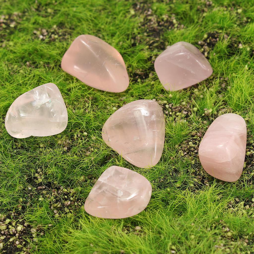 Polished Healing Crystal Gemstones 6 clear quartz tumblestones 20-30mm Polished Healing Crystal Gemstones 6 clear quartz tumblestones 20-30mm