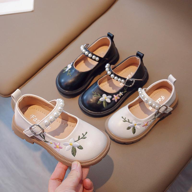 Fashion Child Shoes Simple Girls' Princess Shoe Soft Soled Kids Leather Shoes Anti Slip Girls Casual Shoe