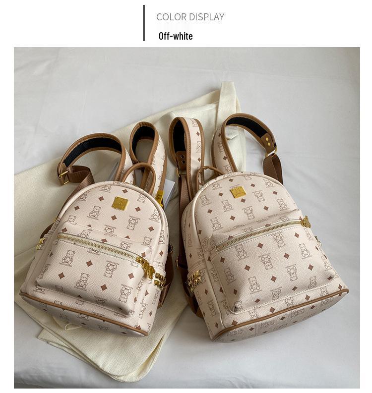 Κορεάτικη Ελαφριά Πολυτέλεια Ρετρό Σακίδιο Πλάτης: Σικ, Ευέλικτο & Ελαφρύ με Χαριτωμένο Σχέδιο Αρκούδας για Ταξίδια και Μετακινήσεις