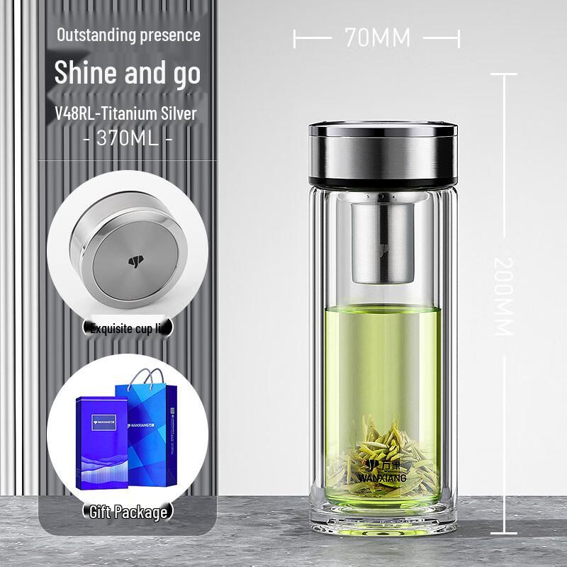 Wànxiàng Double-Layer Borosilicate Glass Tea & Water Cup