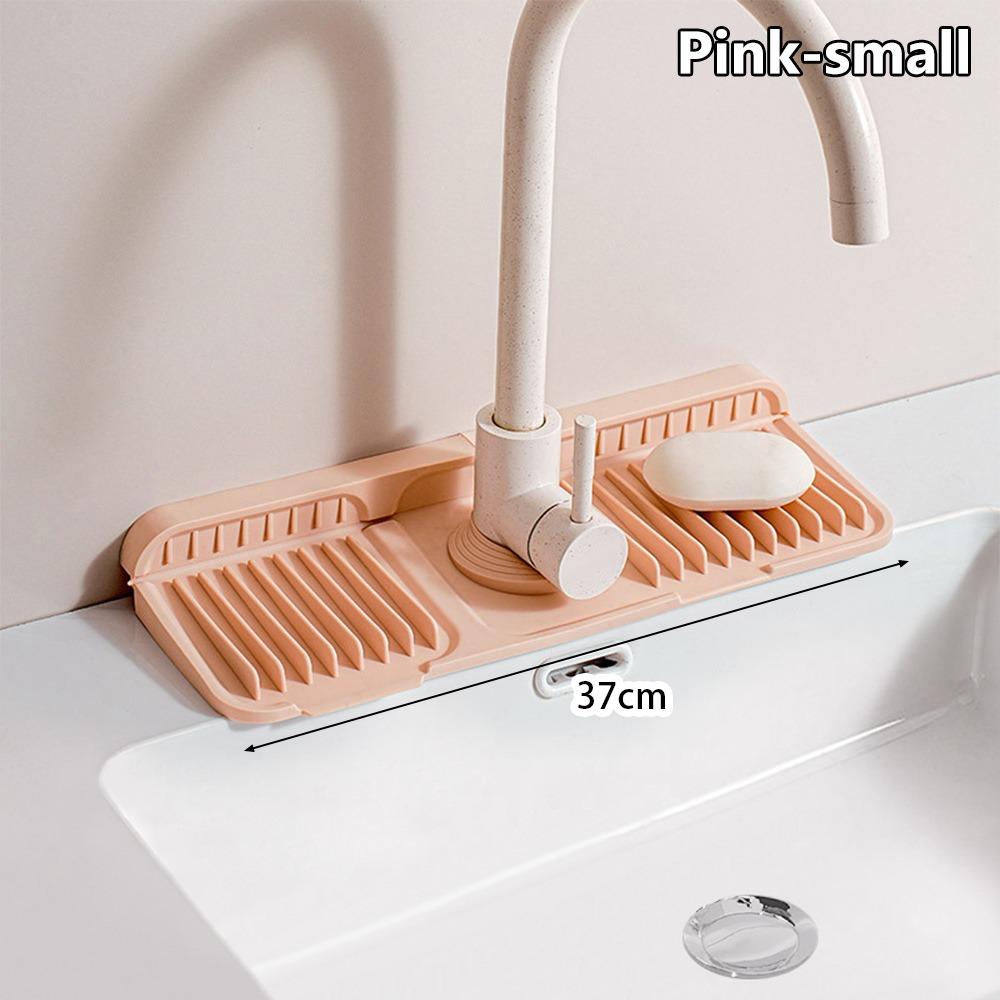 

1Pcs Countertop Protector Quick-drying Sink Mat Draining Mat for Bathroom Kitchen Sink Faucet pink small