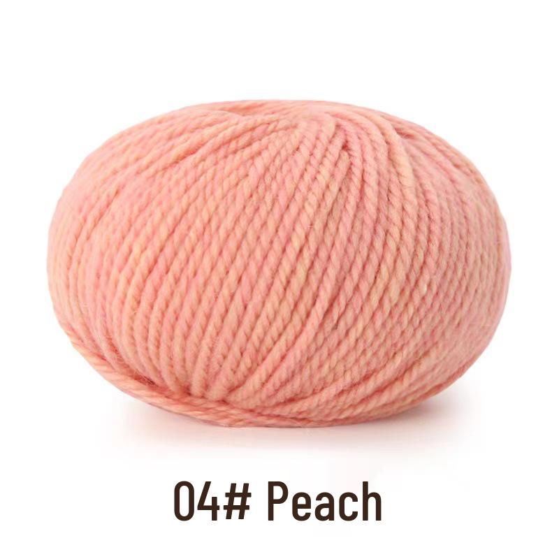 Yak Down 3-Strand Wool Yarn for Hand-Knitted Medium-Thick Sweaters, Cardigans, Scarves, and Hats