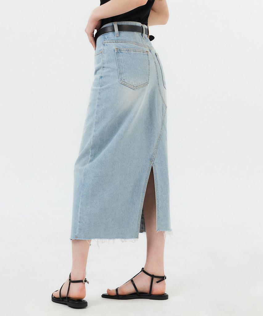 Potipo [W] Asymmetrical Cut Denim Skirt