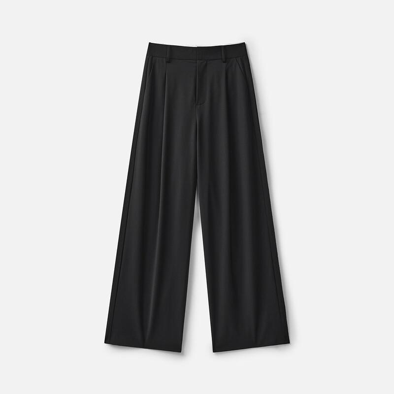 Women's Autumn Draped Straight-Leg Pants