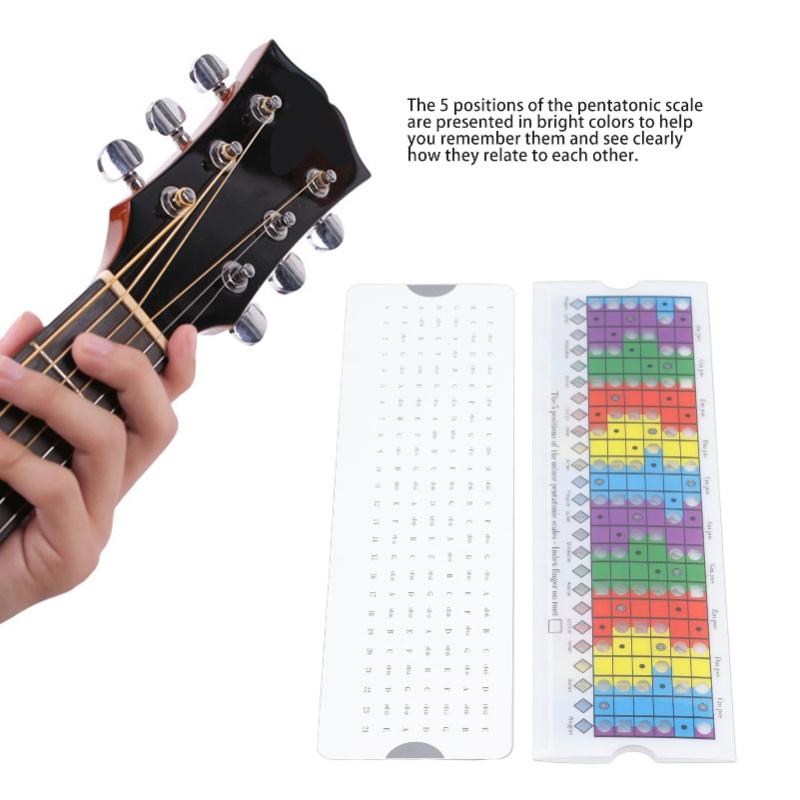Guitar Pentatonic Sliding Ruler Plastic Multi Color Guitar Scales Sliding Ruler For Beginners