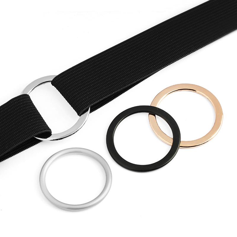 Metal O-ring Buckle Circle Buttons for Bag, Belt & Coat Waist Adjustment