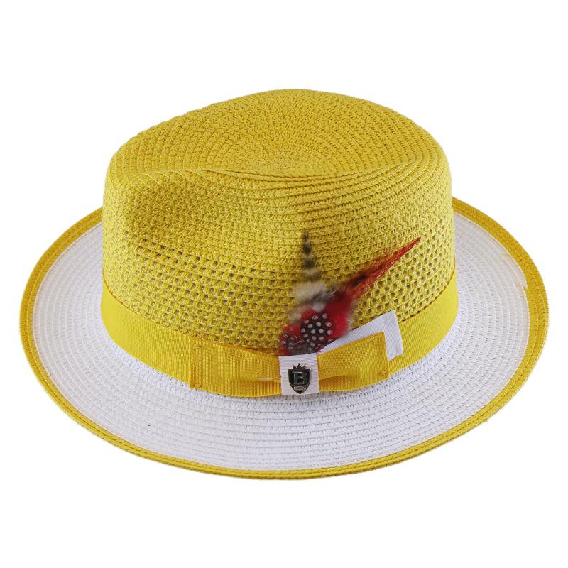 Spring And Summer Foldable Wish Splicing Men'S And Women'S Seaside Vacation Shade Jazz Hat Top Hat