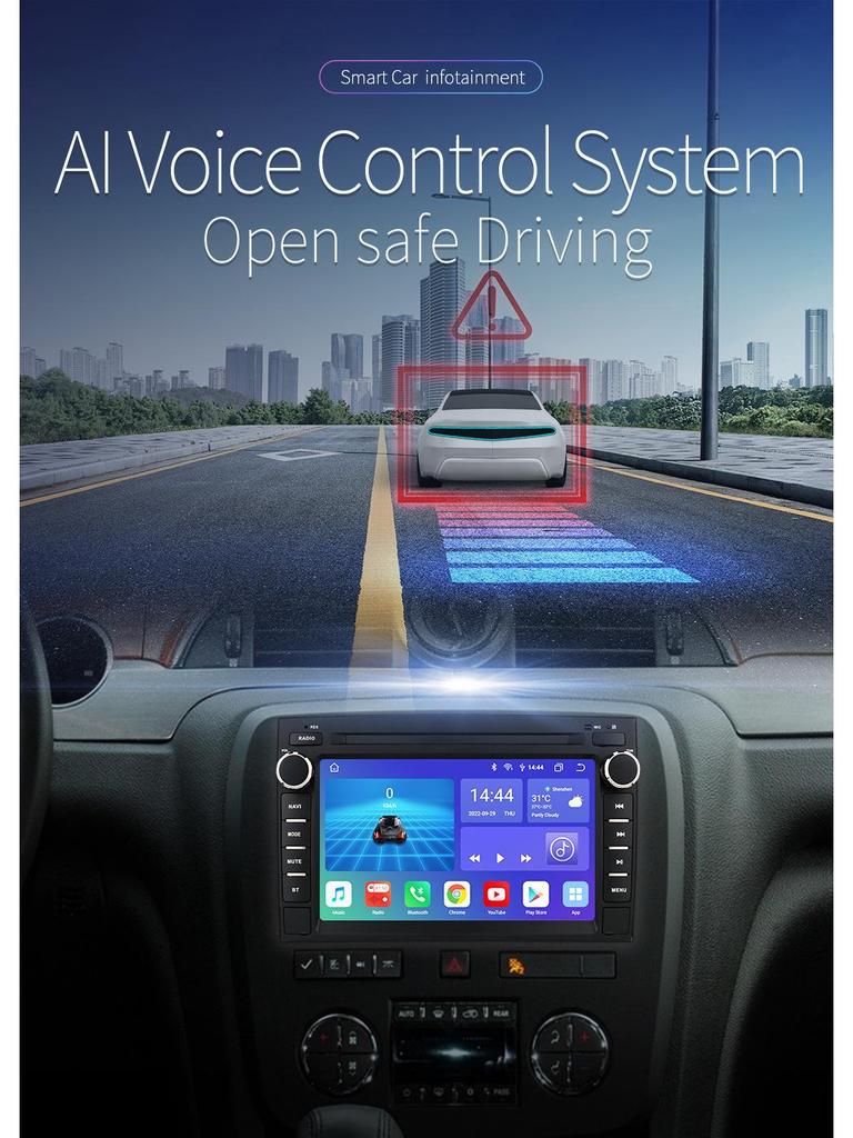 7-Inch Android GPS Car Navigation Player with CarPlay for Enclave, Hummer, GMC.