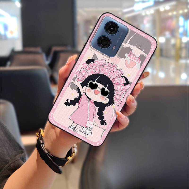 Waterproof Anti-knock Phone Case For MOTO G24 Power Back Cover Phone Pouch Fashion Design Graffiti Dirt-resistant Cute