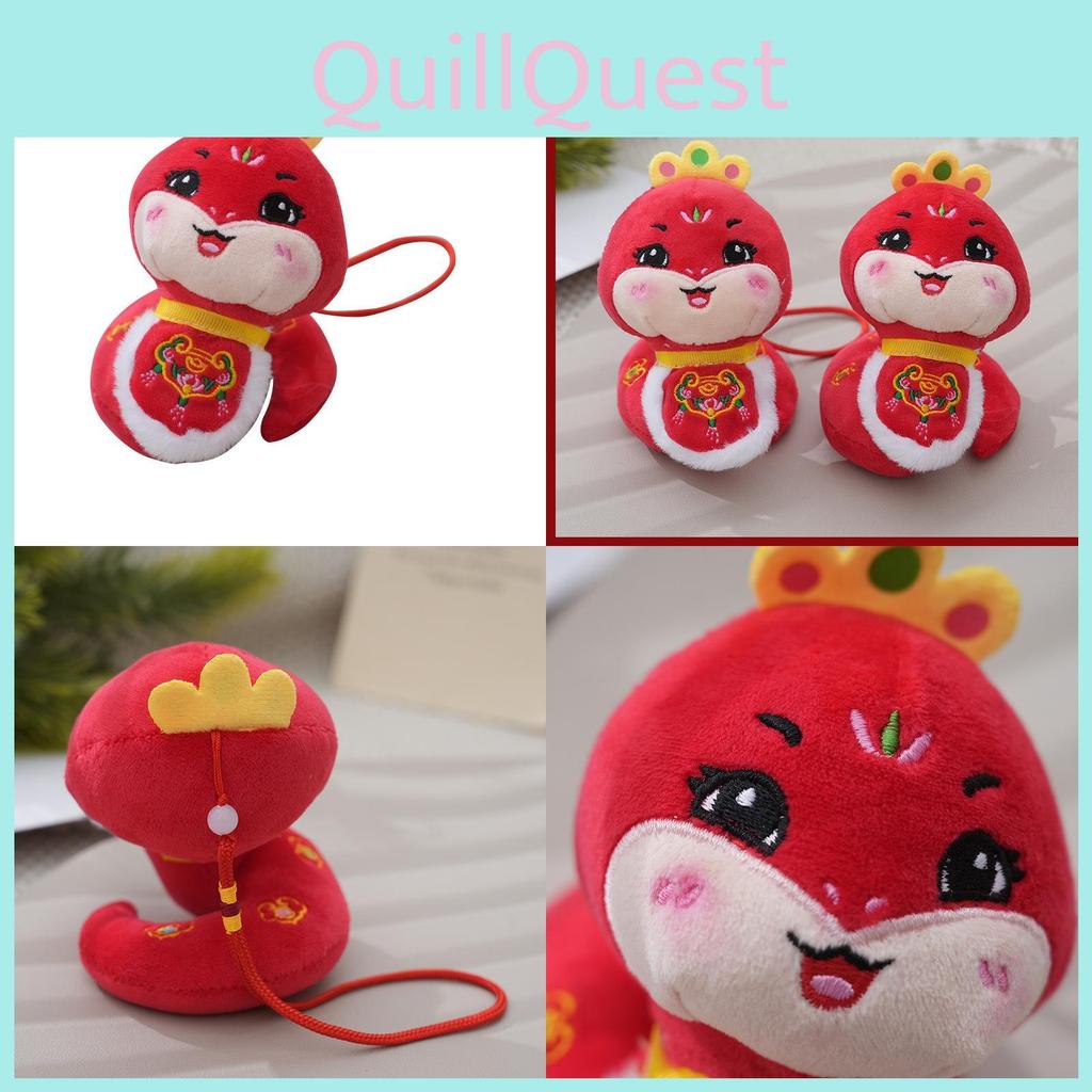 Adorable Red Plush Snake Year Zodiac Toy Soft Pp Cotton Stuffed Animal Gift