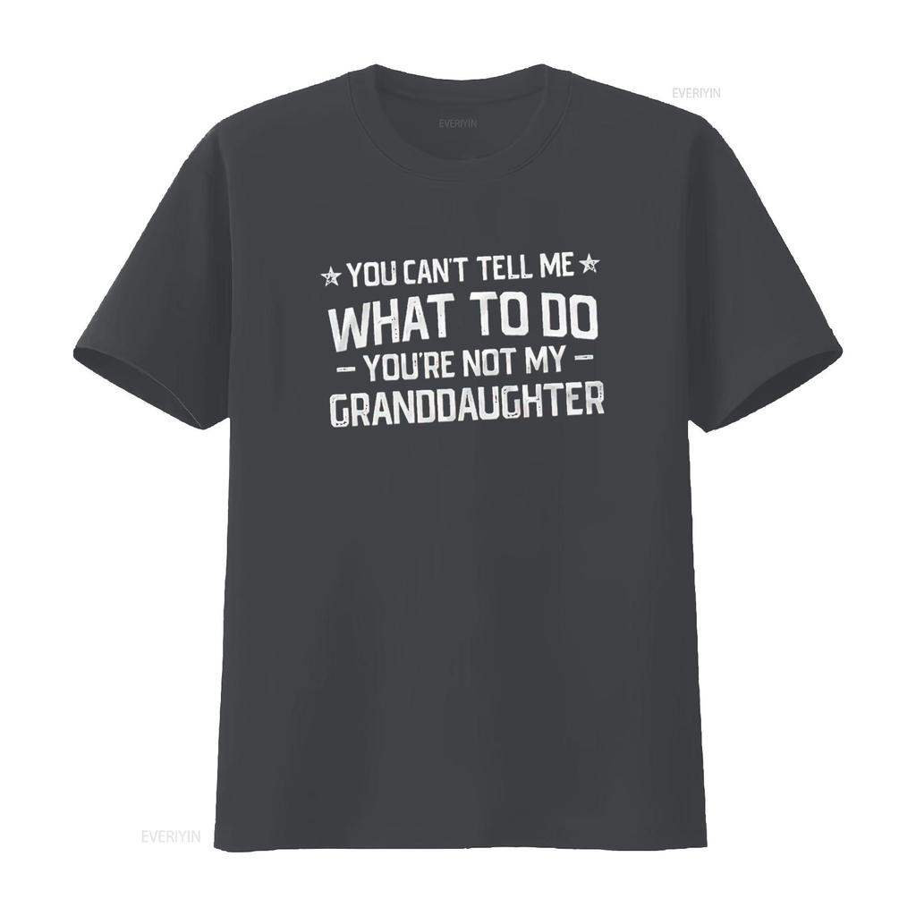 Mens Grandpa T Shirt You Cant Tell Me What To Do Aren My Grand Daughter Granddaughter Papa Black Medium vintage Washed