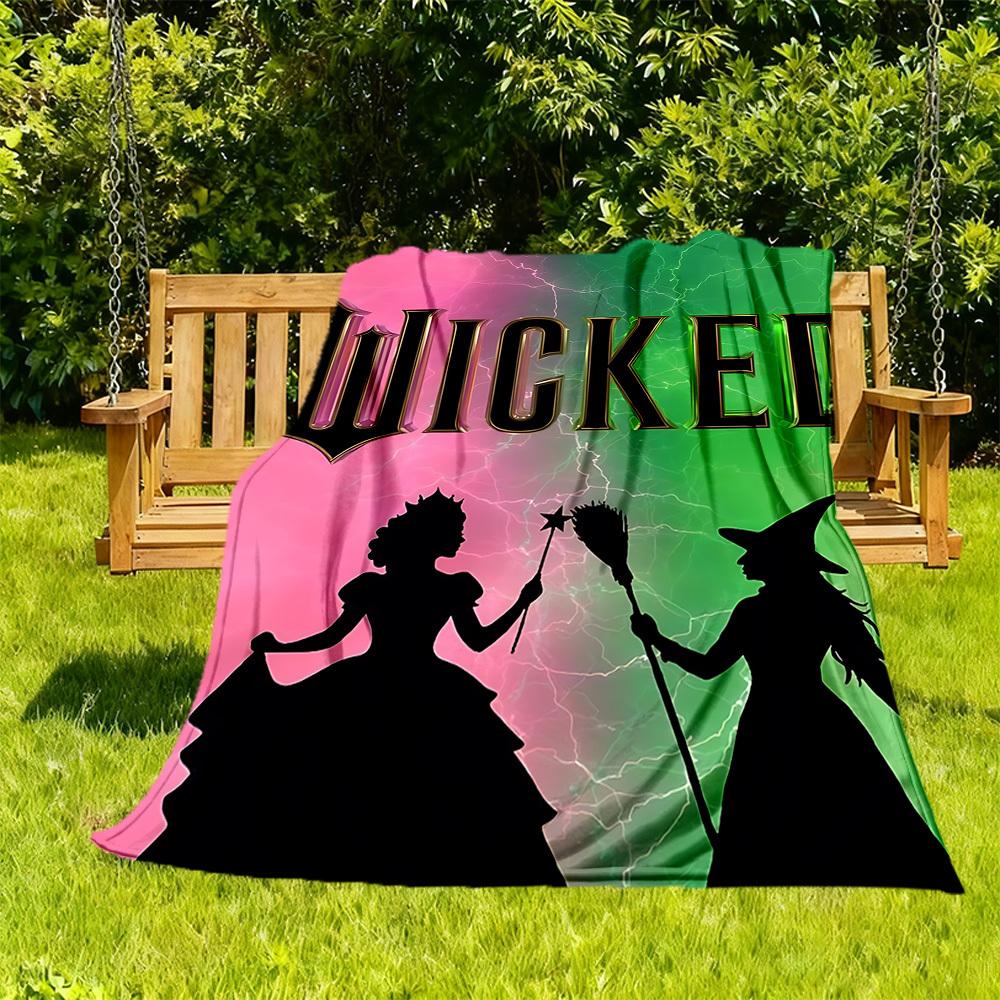1pc Wicked Outdoor Blanket Lightweight Flannel, Soft & Warm, All-Season Use for Sofa, Outdoor, Camping, Living Room, Office115