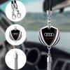 2026 Hot 1pcs Car Pendant Accessory Interior Rear View Mirror Decor Auto Emblem For Qaz1 Q5 Q3 Q2 Q7 A3 B5 B6 B7 B8 B9 8P 8V 8L A5 A4 C6