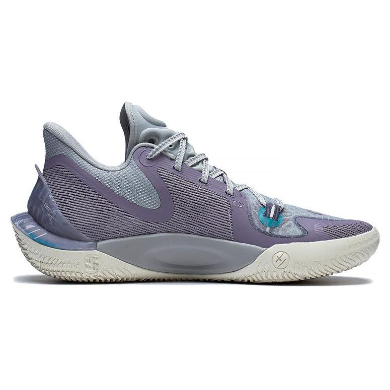 Li Ning Sonic 11 Astro-S1 Fabric Synthetic Leather Shock Absorption Non-Slip Wear-Resistant Low-Top Basketball Shoes Men Sneaker Brick-Gray ABAT021-3