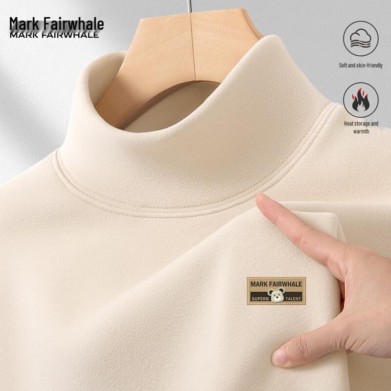 

Mark Fairwhale Men s Thermal Half-High Collar Long-Sleeve T-Shirt M