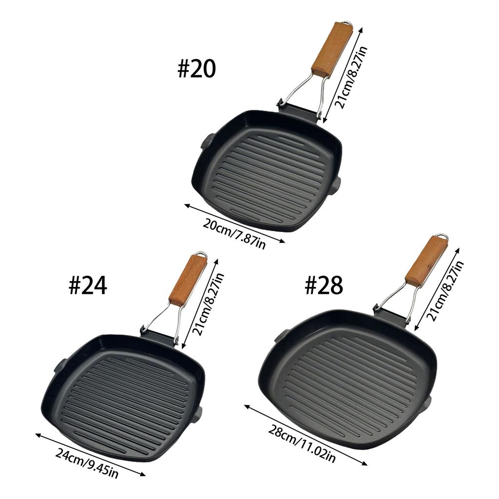 Nonstick Grilling Pan Large Skillet Indoor Cooking Pans Steak Pans Cooking Skillets Suitable for Steak and Bacon