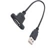 USB 2.0 Stecker auf Buchse Rückwand-Verlängerungskabel mit Befestigungslaschen