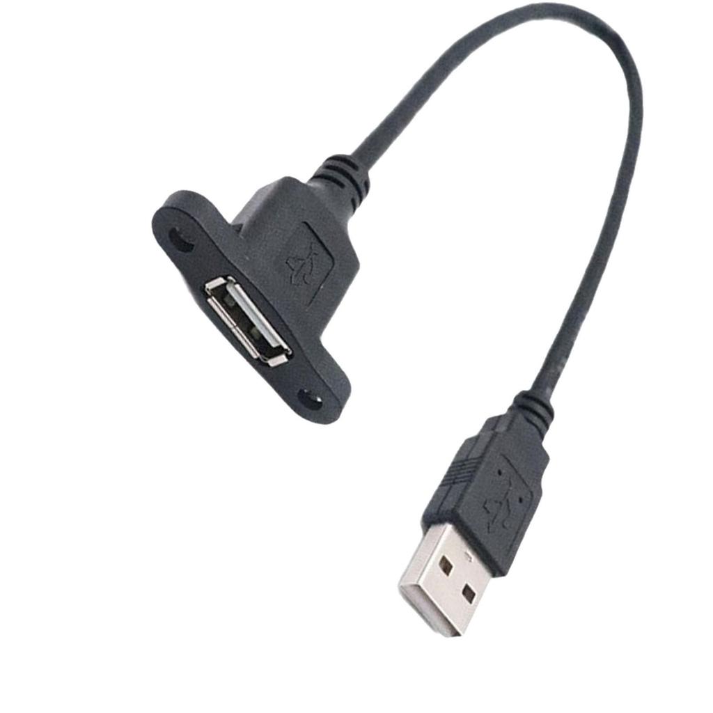 USB 2.0 Stecker auf Buchse Rückwand-Verlängerungskabel mit Befestigungslaschen