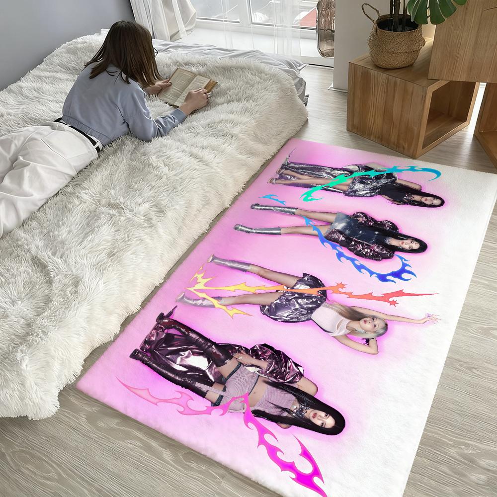 Kpop Lemonade Music Floor Mat Soft Thickened Absorbent Non-Slip Bedroom Living Room Door Mat Home Decor Flannel Rugs