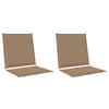 Seat and Back Cushions 2 Pcs Taupe 47 X 45 X 2 Cm Polyester