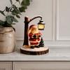 Christmas Decorative Lights Santa Claus Reading Lantern, Snowman Elk LED Night Light with Warm Bedside Lighting for Kids Room Glow, USB Resin